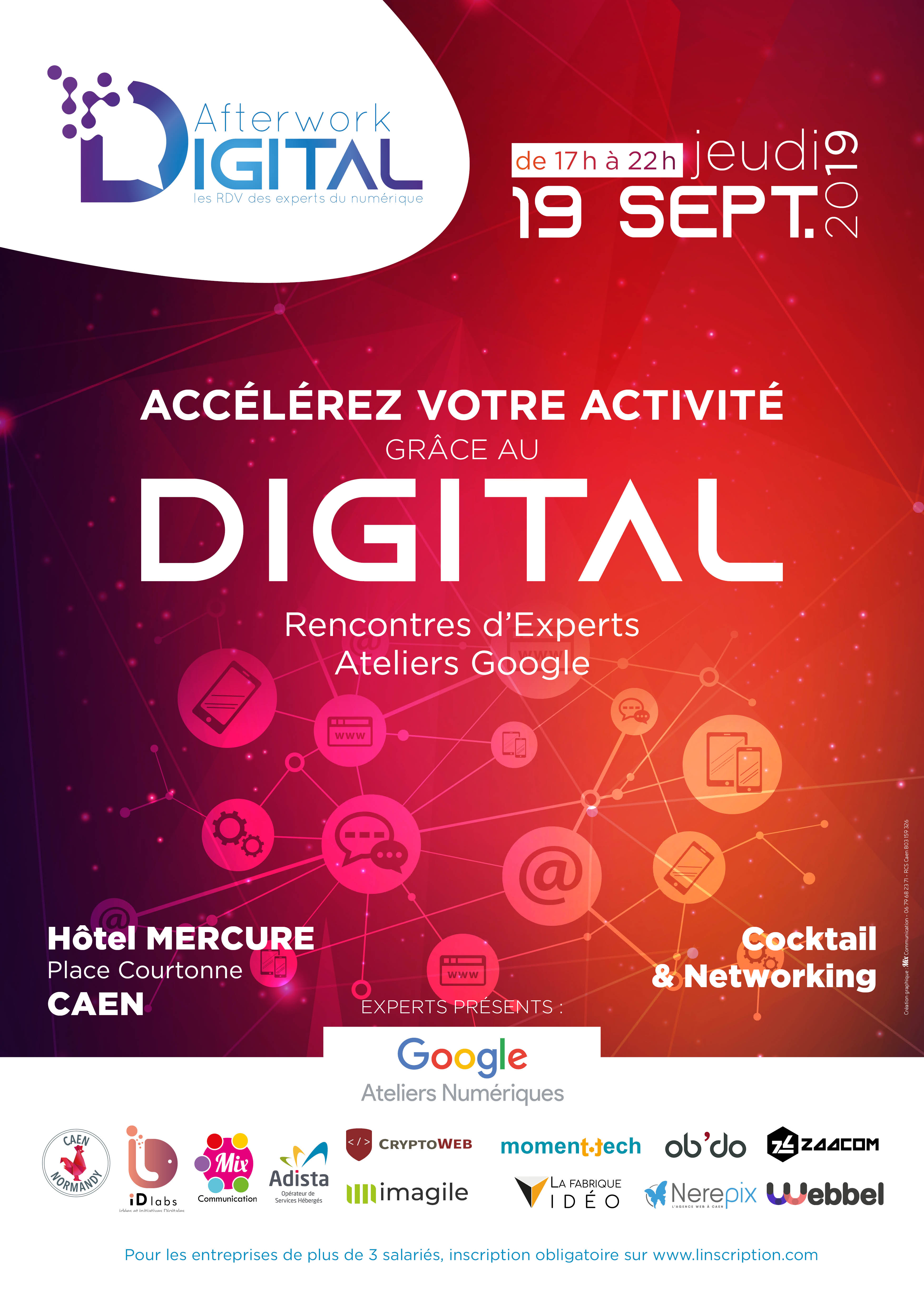 logo afterwork digital #1 le rendez vous des experts numériques Caen